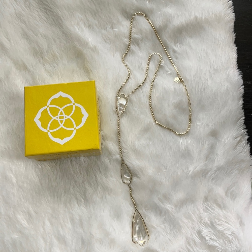 Kendra Scott long necklace.